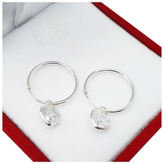 Aros Plata 925 15mm 1 Gr Italiano Joyas Jc Corazon -