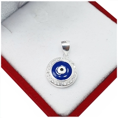 Dije Ojo Turco Plata 925 Mujer Amuleto Suerte Protector 2,5Gr -