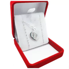 Conjunto Plata 925 Cadena Y Dije Corazón Mama Huellita Bebe 3,5 Grs - - comprar online