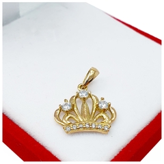 Conjunto Corona Oro 1,9gr 18kts + Cadena 45cm 1 Gr - 2,9Grs - Joyas Center