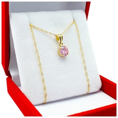 Conjunto Oro 18k Cadena Singapur Susano Joyas Colores 1,6 Grs