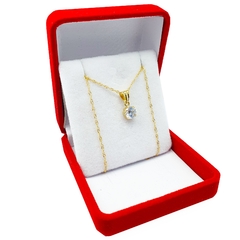 Conjunto Oro 18k Cadena Singapur Susano Joyas Colores 1,6 Grs - Joyas Center