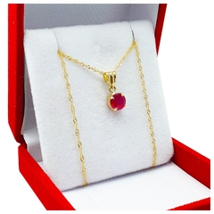 Conjunto Oro 18k Cadena Singapur Susano Joyas Colores 1,6 Grs - tienda online