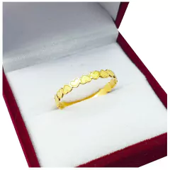 Anillo Oro 18 K Solitario Corazón 15 Años Mamá Joyas 1 Gramo
