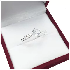 Anillo Cintillo Plata 925 Boda Compromiso Cintillo CP33D -
