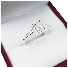 Anillo Cintillo Plata 925 Boda Compromiso Cintillo LA25 - en internet