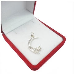 Dije Plata 925 Luna y Bruja Talisman Contra Mala Energia 1,9Gr - - comprar online