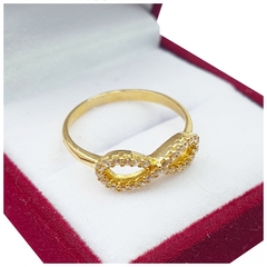 Anillo Oro 18 K Infinito 15 Años Mamá Novia Regalo Mujer 2,2Grs - Joyas Center