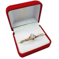 ALIANZAS PLATA 925 Y ORO 18K ROSE MODELO M2D2R CON CINTILLO DE PLATA Y ORO Y GRABADO DE CADA ALIANZA - comprar online