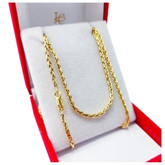 Cadena Oro 18k Pomerato 8,2grs 60 Cm 3mm Hombre Gruesa Soga