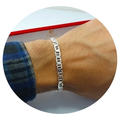 Pulsera De Plata 925 Hombre Mujer Regalo Joyas 21cm 6,2 Grs -