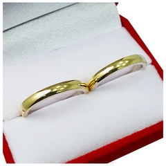 ALIANZAS DE PLATA 925 Y ORO 18K AMARILLO MODELO M3D3 CON GRABADO DE CADA ALIANZA en internet