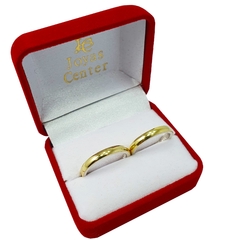 ALIANZAS DE PLATA 925 Y ORO 18K AMARILLO MODELO M3D3 CON GRABADO DE CADA ALIANZA - tienda online