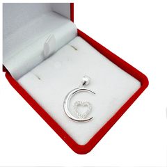 Dije Corazon Plata 925 Mujer Amor Con Piedras Garantia - 2.2GR - - comprar online