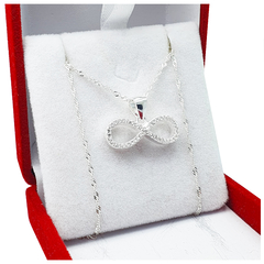 Conjunto De Plata 925 Infinito 45cm Regalo Dama Amor Joyas - 3.4GR -