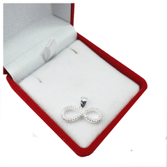 Dije Infinito Plata 925 Mujer Amor Con Piedras Regalo Joyas - 2.4GR - - comprar online