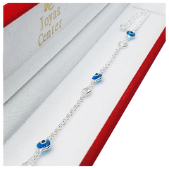 Pulsera De Plata 925 Italiana Importada Con Ojos De Horus - 2.6 Gr - - comprar online