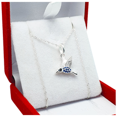 Conjunto Plata 925 Colibri Italiano Cadena 45cm - - Joyas Center