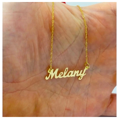 Conjunto Cadena y Nombre en Oro 18Kts - 2 Grs - comprar online