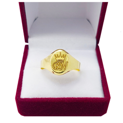 Anillo Oro 18k Sello Oval 1,2g - comprar online