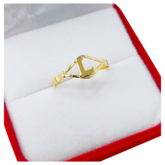 Anillo con inicial - Oro 18kts 1gr - Joyas Center