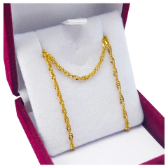 Cadena Modelo Singapur Oro 18k 3.1 Gramos Con Estuche Pana en internet