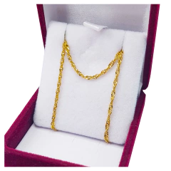 Cadena Modelo Singapur Oro 18k 3.1 Gramos Con Estuche Pana - Joyas Center