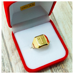Sello Oro 18k Anillo Hombre Mujer 4Gramos Grabado