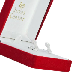 Aros Infinito De Plata 925 Piedra Cubic 2,5 Gramos C1767 - tienda online