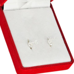 Aros Flechas Plata 925 Piedra Cubic 0,9 Gramos C1764 - comprar online