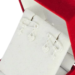 Aros Plata 925 Alfiler De Gancho Con Dijes 6x17 Mm C1952 en internet