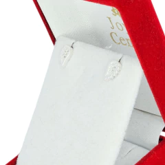 Aros Plata 925 Alas De Angel Con Piedra 5x8 Milimetros C1953 - tienda online