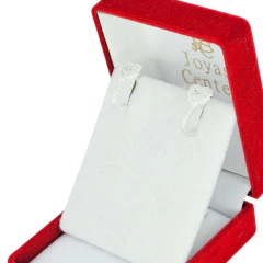 Aros Plata 925 Corazon Con Piedras 7x14 Milimetros C1959 en internet