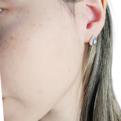 Aros Plata 925 Modelo Gota 7x11 Milimetros C1948 - comprar online