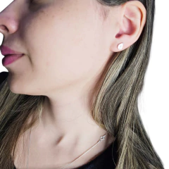 Imagen de Aros Plata 925 Alas De Angel Con Piedra 5x8 Milimetros C1953