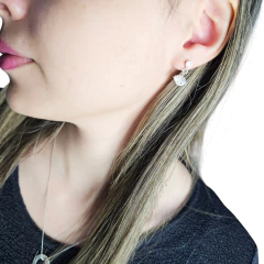 Aros Plata 925 Ojo Protector 12x7 Milimetros C1958 - Joyas Center