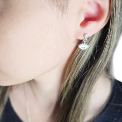 Aros Plata 925 Ojo Protector 12x7 Milimetros C1958 - comprar online