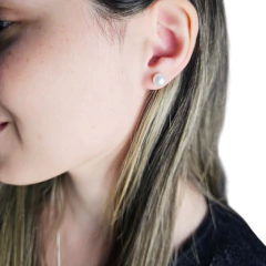 Imagen de Aros Plata 925 Perlas De 8 Milimetros C1966