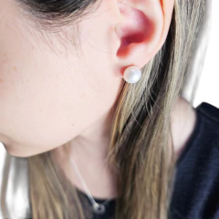 Aros Plata 925 Perlas De 9.5 Milimetros C1967 - comprar online