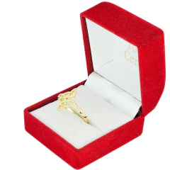 Imagen de Anillo Oro 18k Nudo De Bruja Proteccion C1970 17 Amarillo