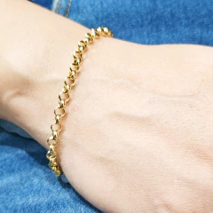 Pulsera Oro 18k Rolo Cierre Mosqueton 21 Cm C1971 21 Cm 6.7 Cm Amarillo - Joyas Center