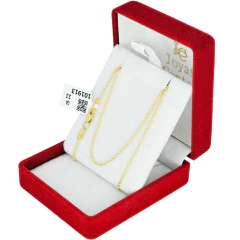 Imagen de Collar Oro 18k Cadena Bolitas Mosqueton Italiana 40 Cm C1913 Amarillo