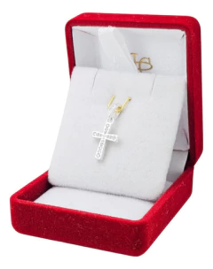 Dije Cruz Con Piedras Plata 925 Joyas Center C1433 - Joyas Center