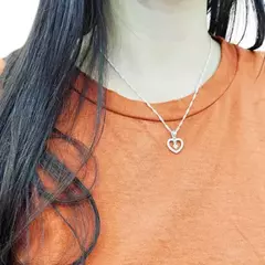 Collar Plata 925 Corazon Colgante C1664 - Joyas Center