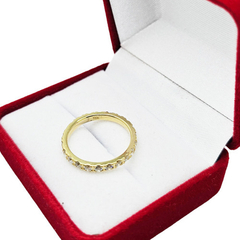 Anillo Oro 18k Con Piedras Cubic C1223 - Joyas Center