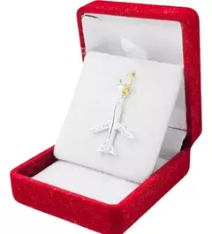 Dije Joyas Center Plata 925 Avion Con Piedras C1412 - tienda online