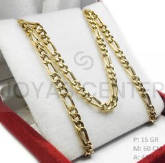 Cadena Modelo 3 En 1 Hombre 18 Kts 60 Cm 10gr