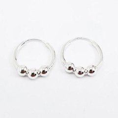 Aros cubanos con 3 bolitas - Plata 925 - 1,6Grs - A335 - comprar online