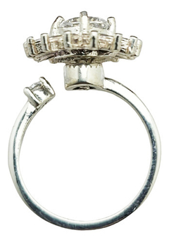 Anillo Plata 925 Girasol Giratorio Talle Ajustable C1217 - comprar online