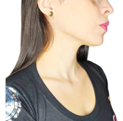 Aros Facetados Grandes Oro 18 K 1,5 Gr C/rosca 13mm - tienda online